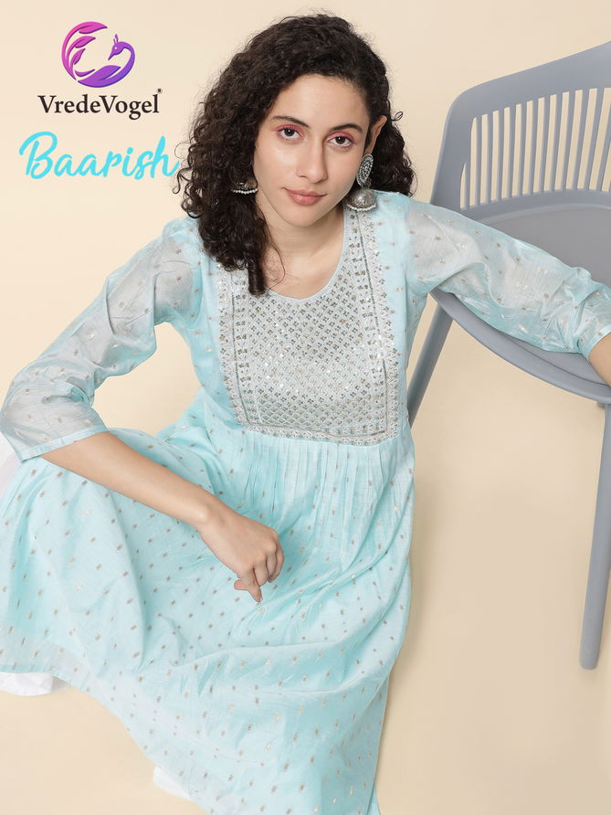 Vredevogel Baarish New Modal Ethnic Wear Designer Kurti Collection